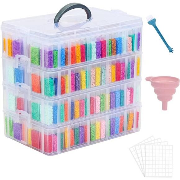 Slots 4-Tier Diamond Painting Accessories Storage Container - Picture 1 of 8